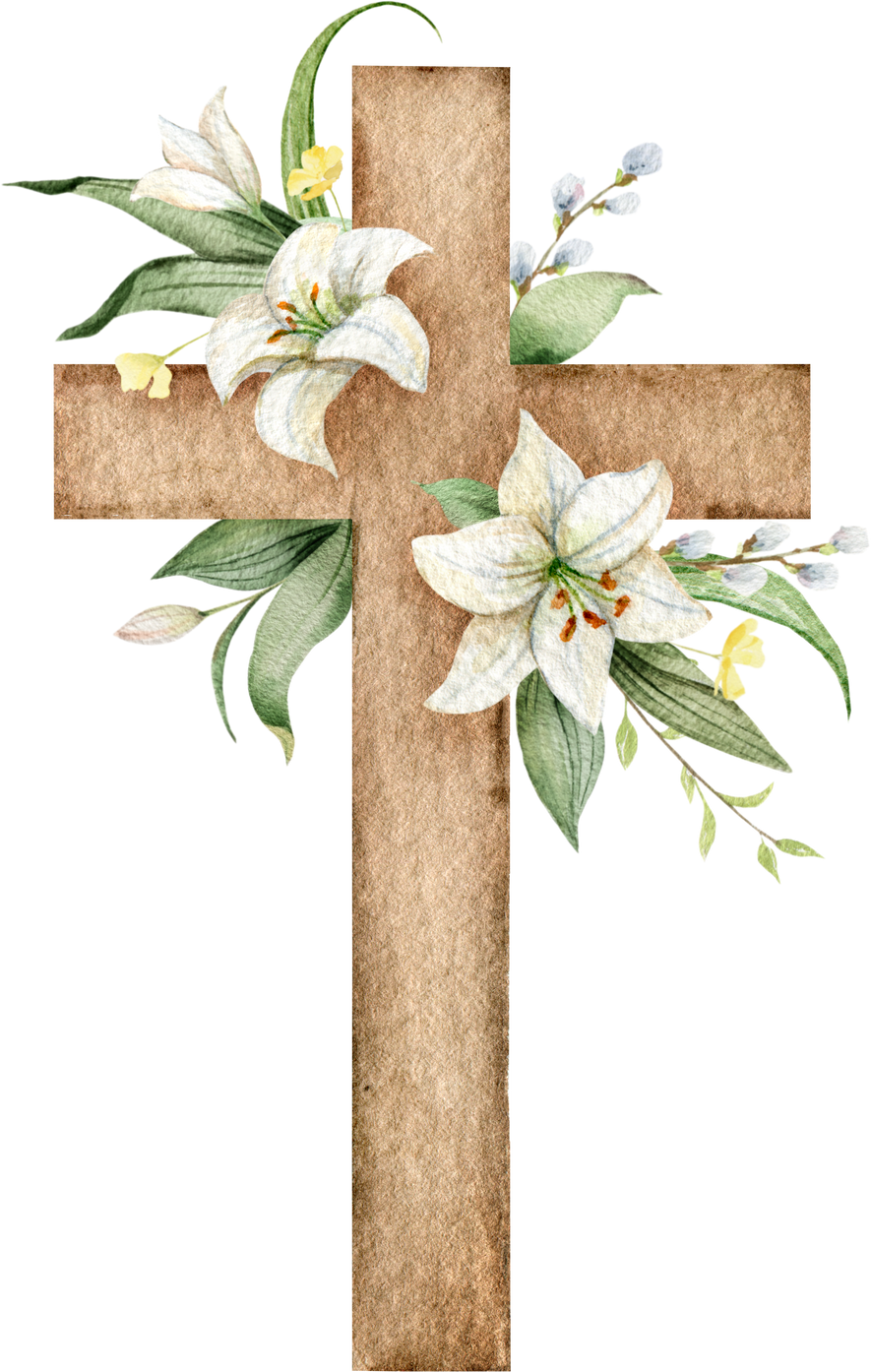 Flower Crosses Watercolor Clipart